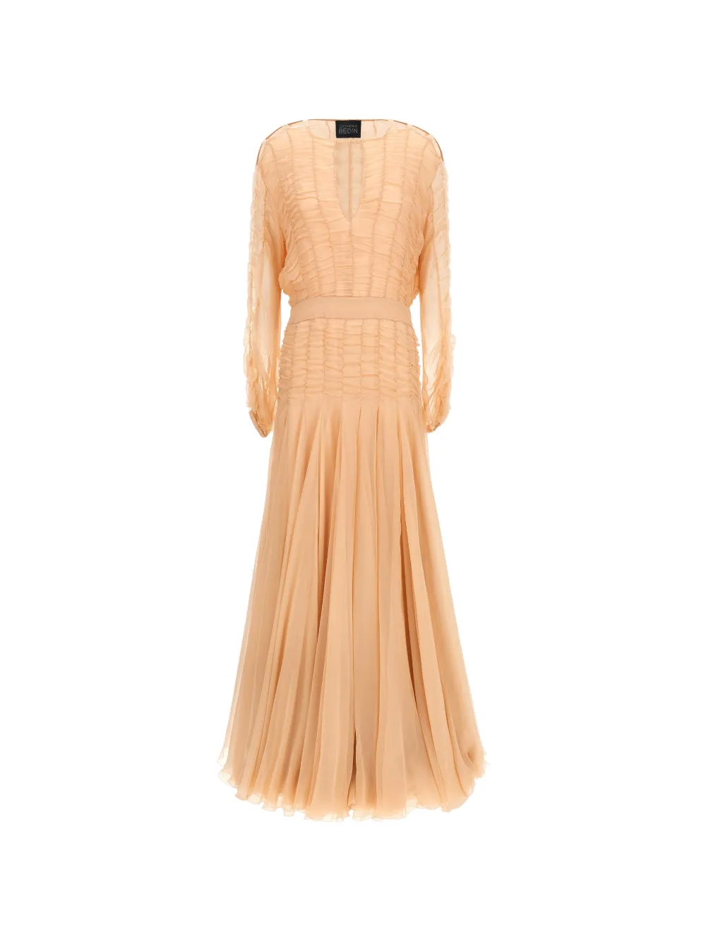 Giovanni Bedin smocked cut-out maxi dress - Rosa