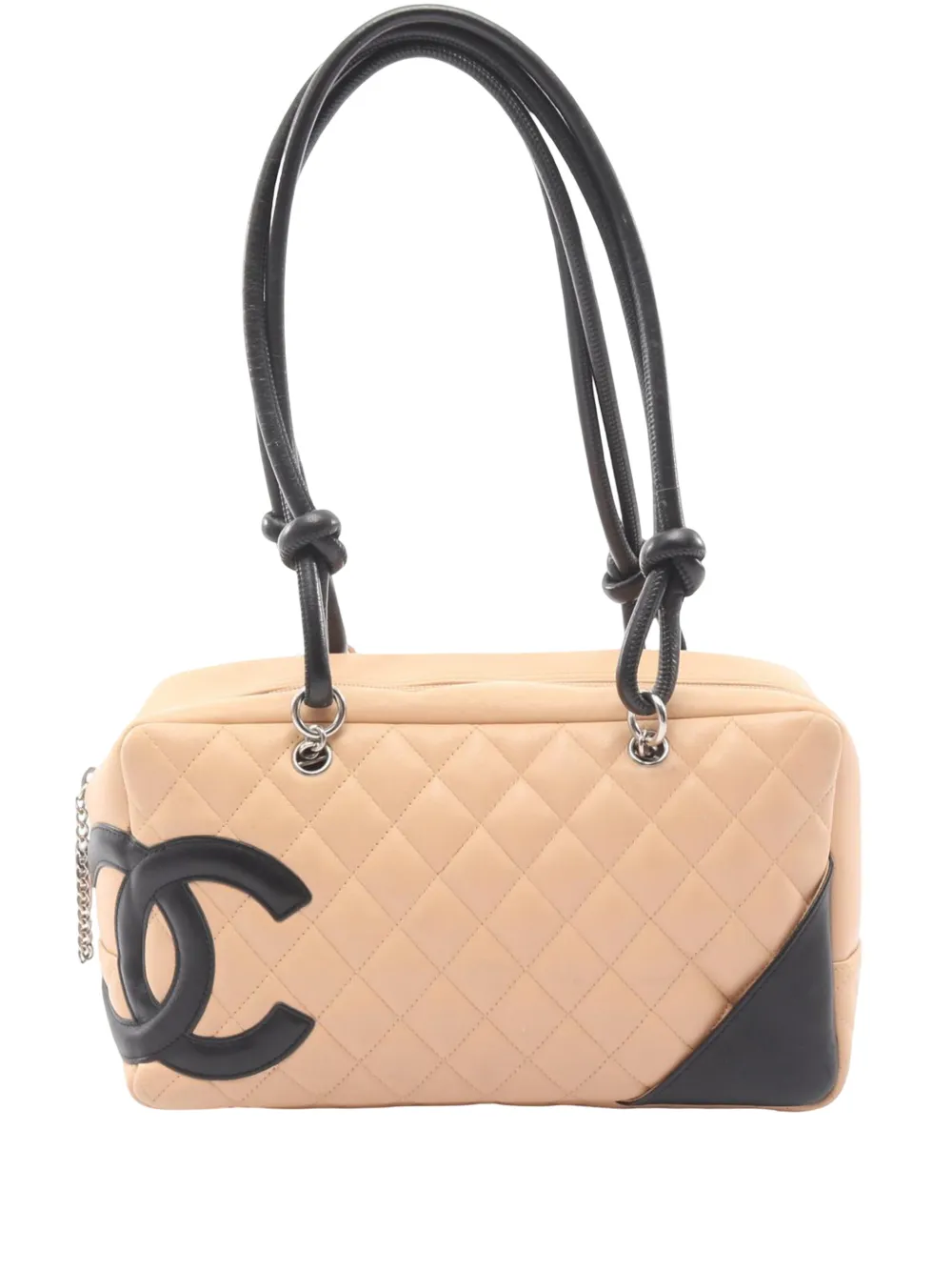 CHANEL Pre-Owned 2003-2004 Quilted Lambskin Cambon Ligne Pochette handbag - Toni neutri