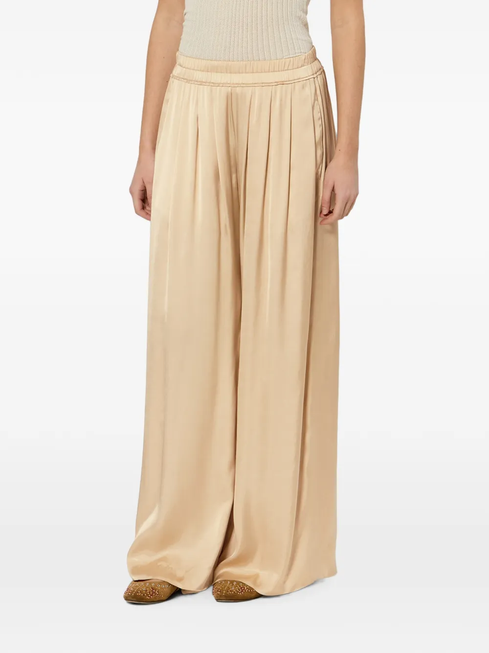 ISABEL MARANT Nolia geplooide broek Beige