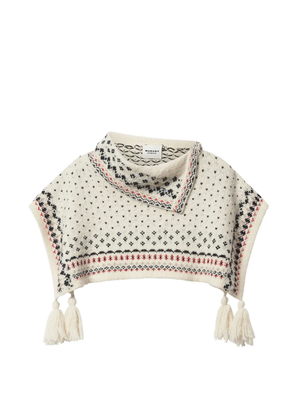 MARANT ÉTOILE Alfina jacquard poncho · OS
