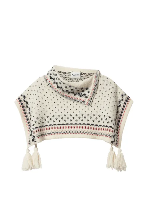 MARANT ÉTOILE Alfina jacquard poncho