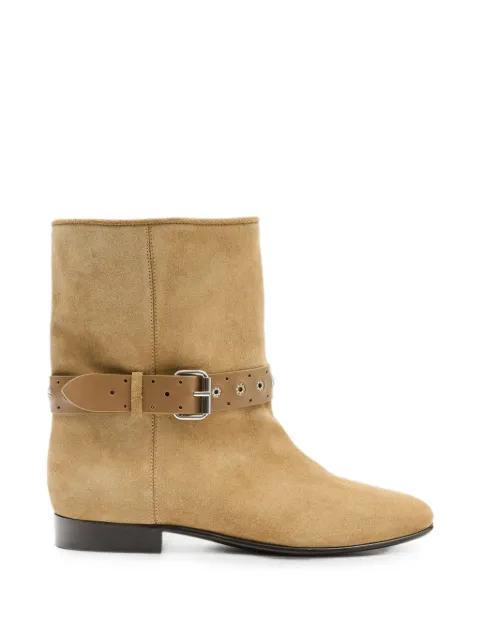 ISABEL MARANT Reena buckled suede ankle boots