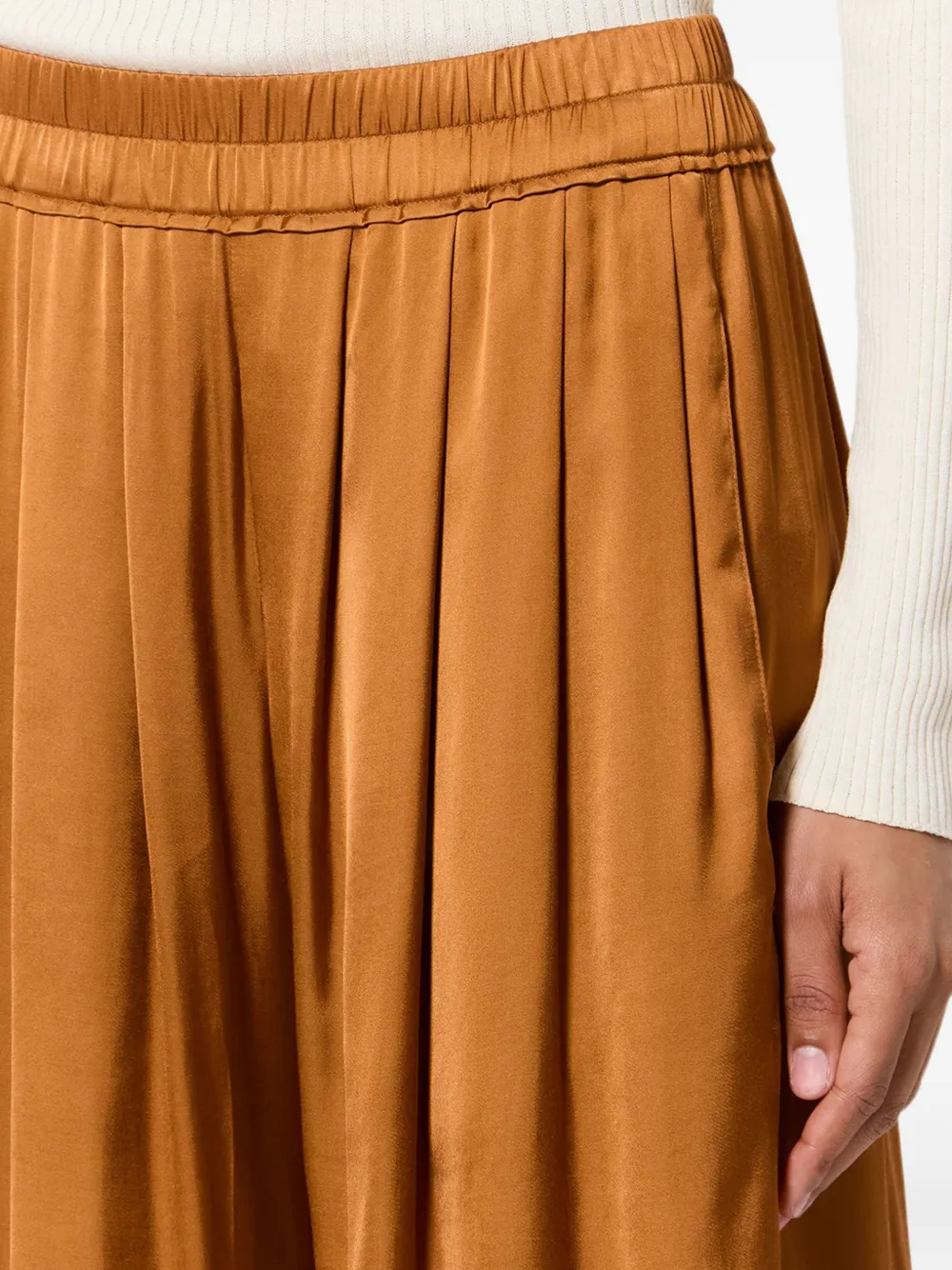 ISABEL MARANT Nolia satijnen broek Bruin