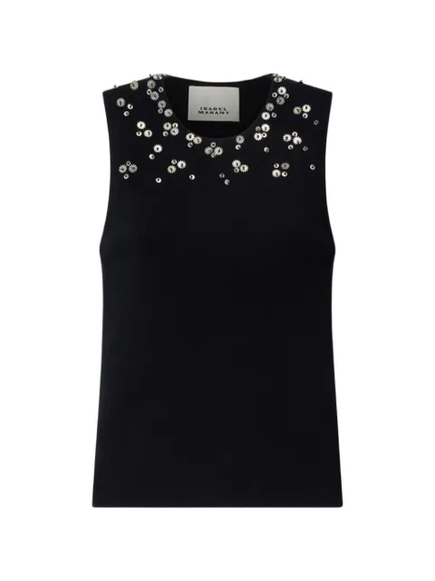 ISABEL MARANT Apoline sleeveless sequin cashmere-silk knit pullover