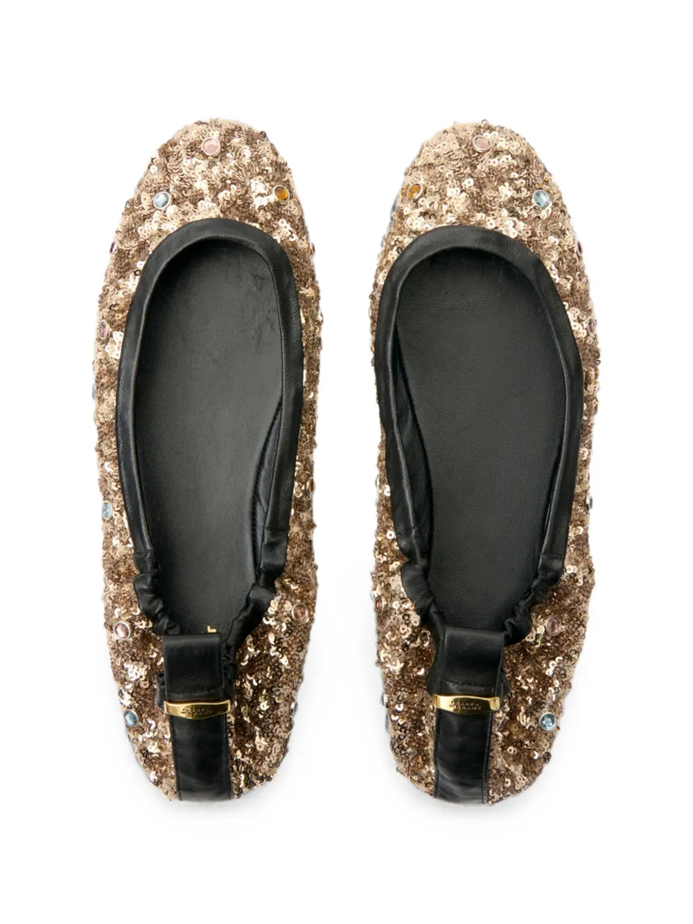 ISABEL MARANT Belna sequin-embellished ballet flats Goud