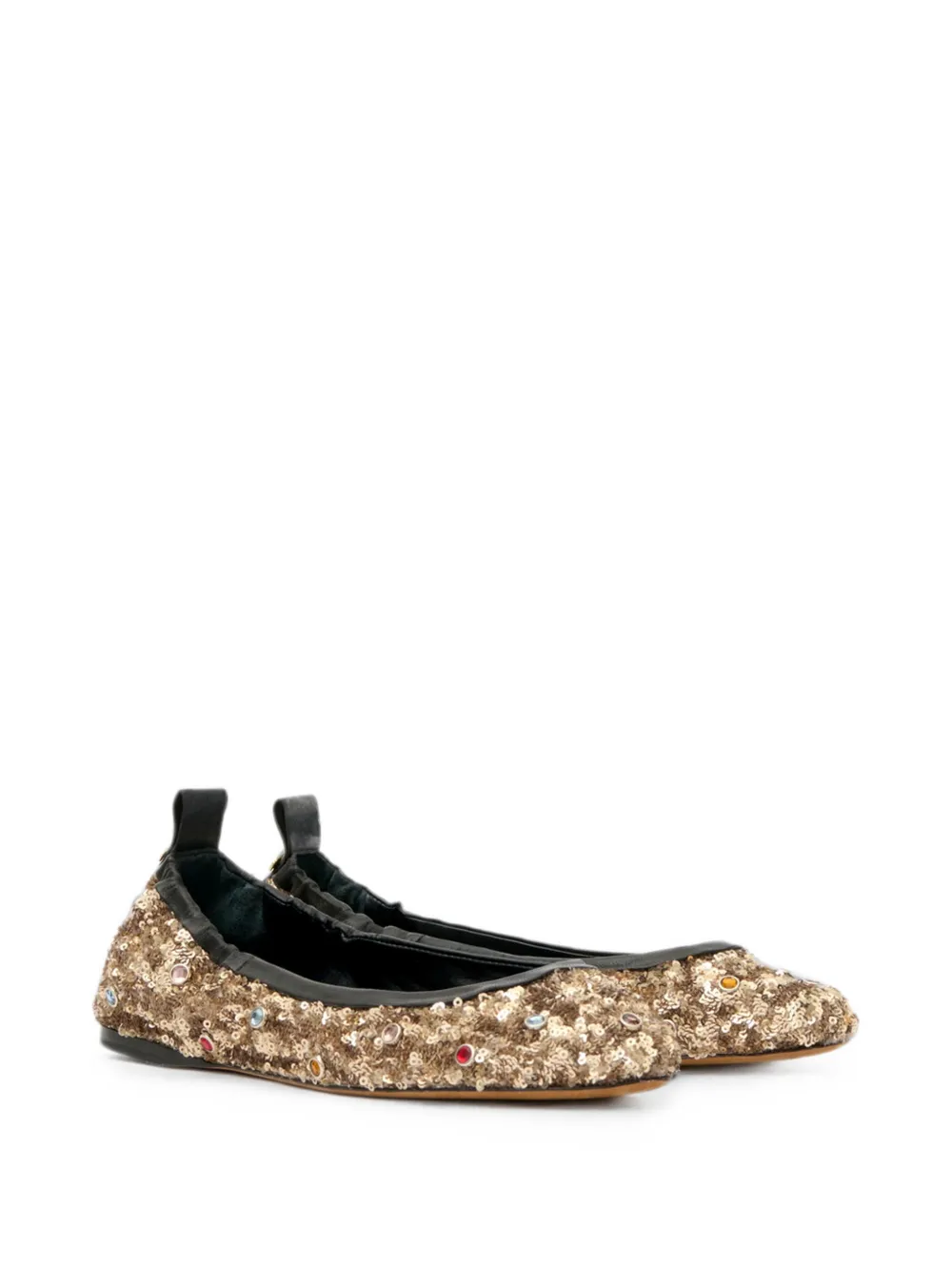 ISABEL MARANT Belna sequin-embellished ballet flats Goud