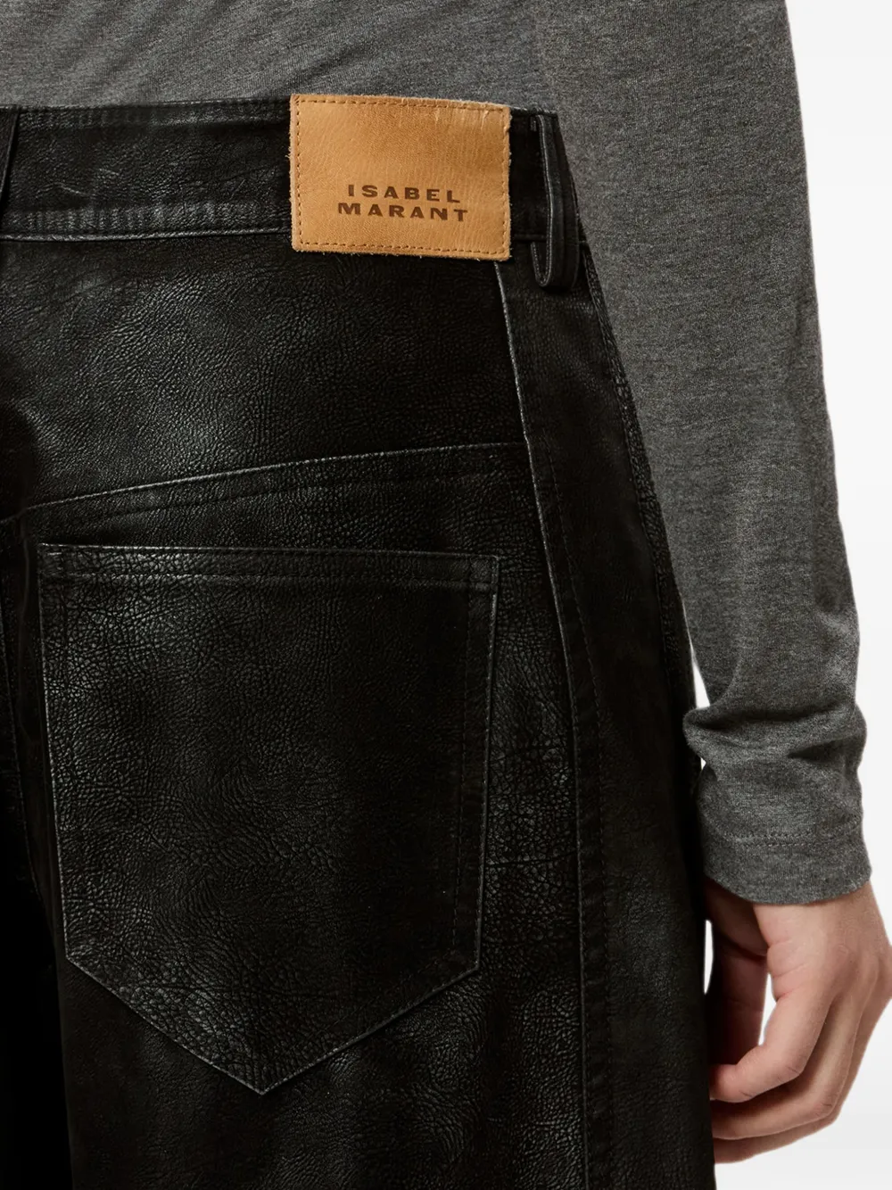 ISABEL MARANT Belky barrel-fit broek Zwart