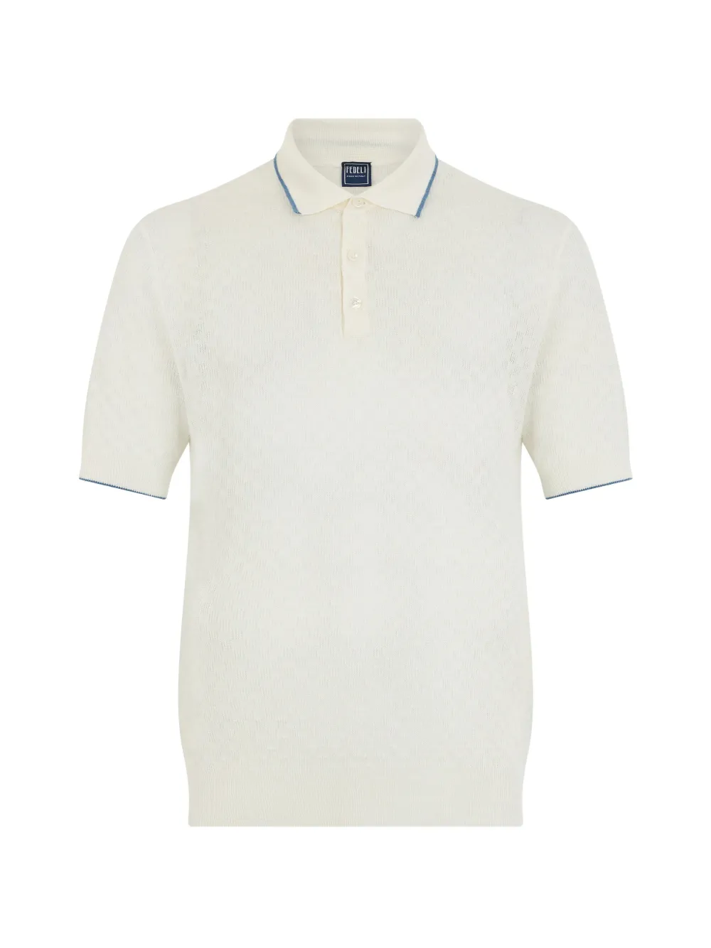 Fedeli contrast-trim short-sleeve polo shirt - Bianco