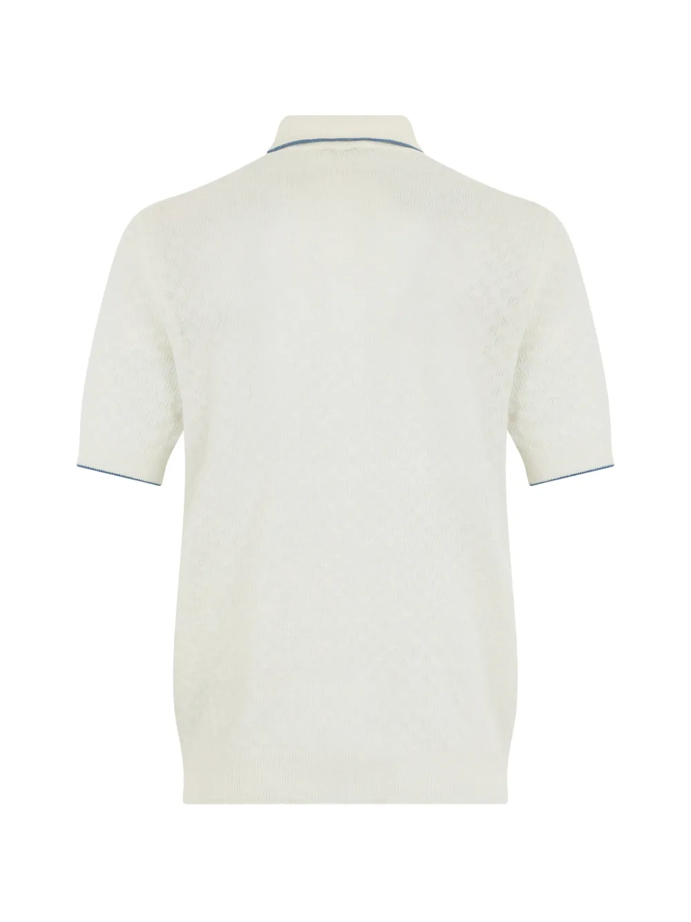 Fedeli Poloshirt met contrasterende afwerking Wit