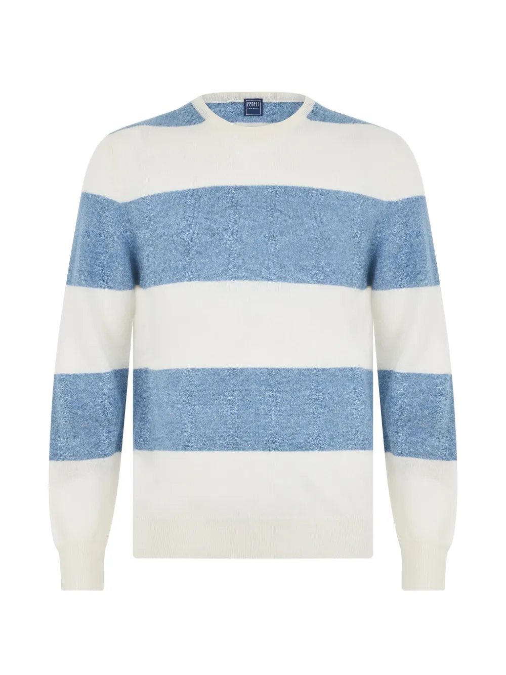 Fedeli striped round-neck sweater - Blu