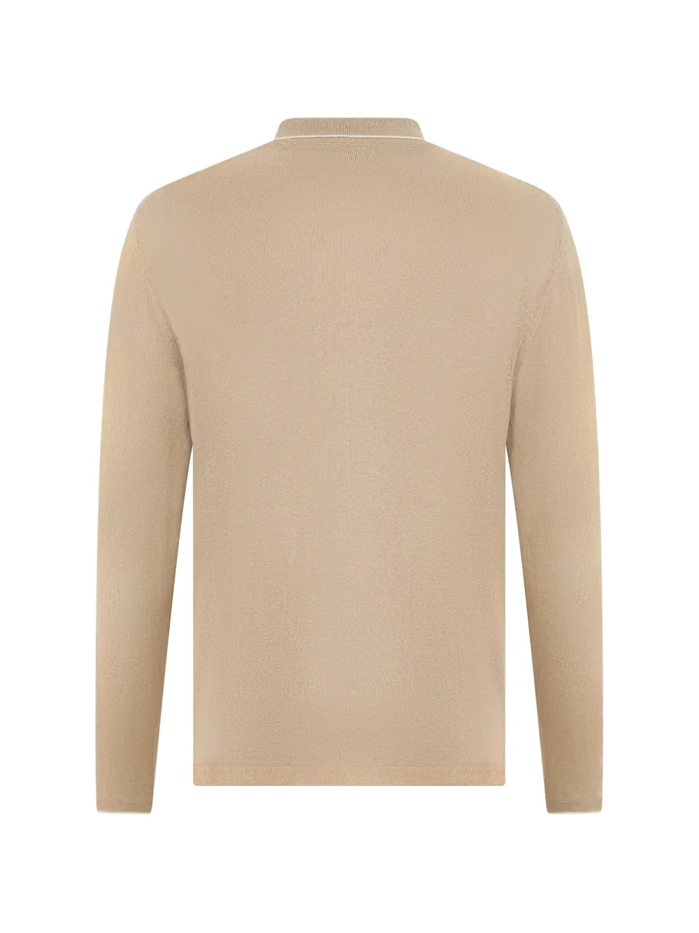 Fedeli Button-up vest met polokraag Beige