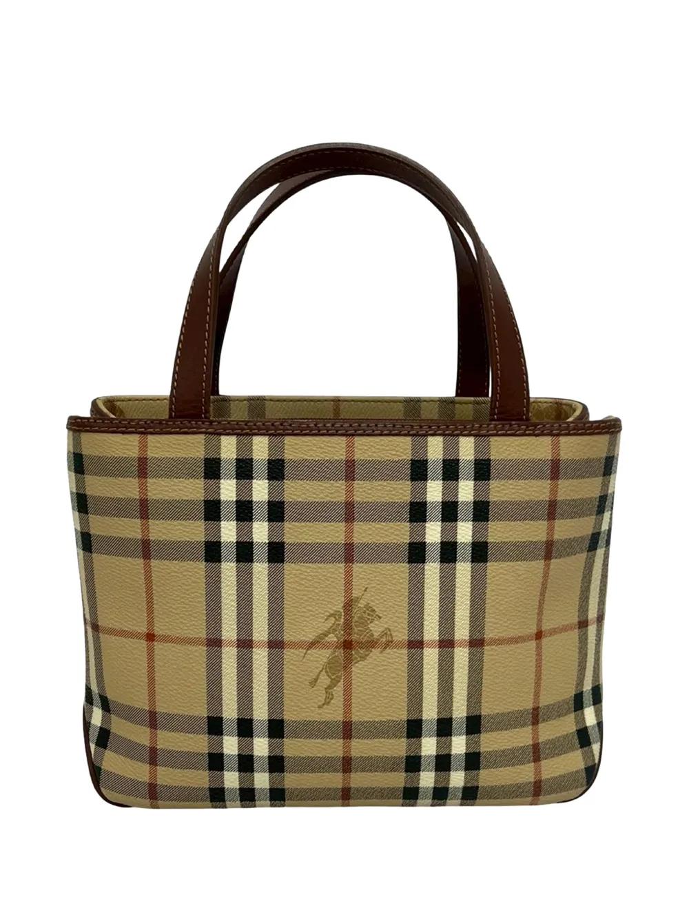 Burberry Pre-Owned 2000-2017 Haymarket Check Coated Canvas handbag - Nude