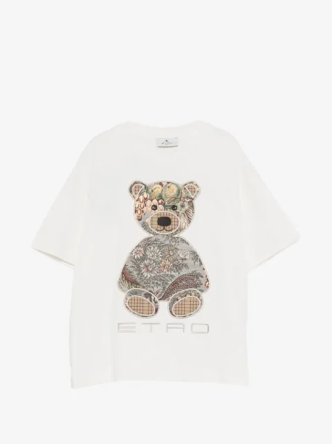 ETRO KIDS T-shirt con applicazione orsetto