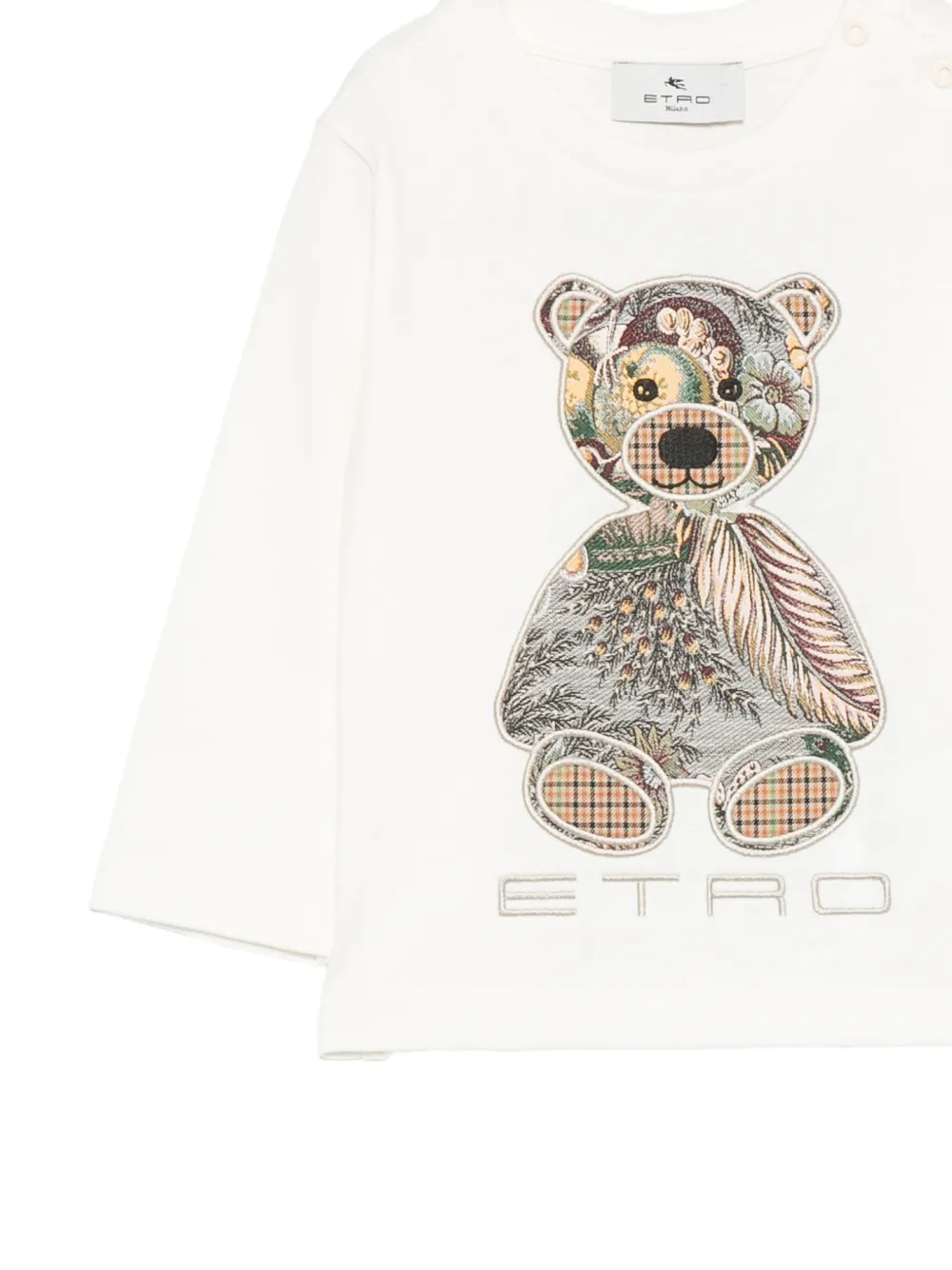 ETRO KIDS T-shirt met teddybeerprint Wit