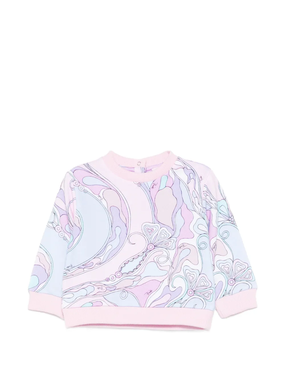 PUCCI Junior Marmo-print sweater - Rosa