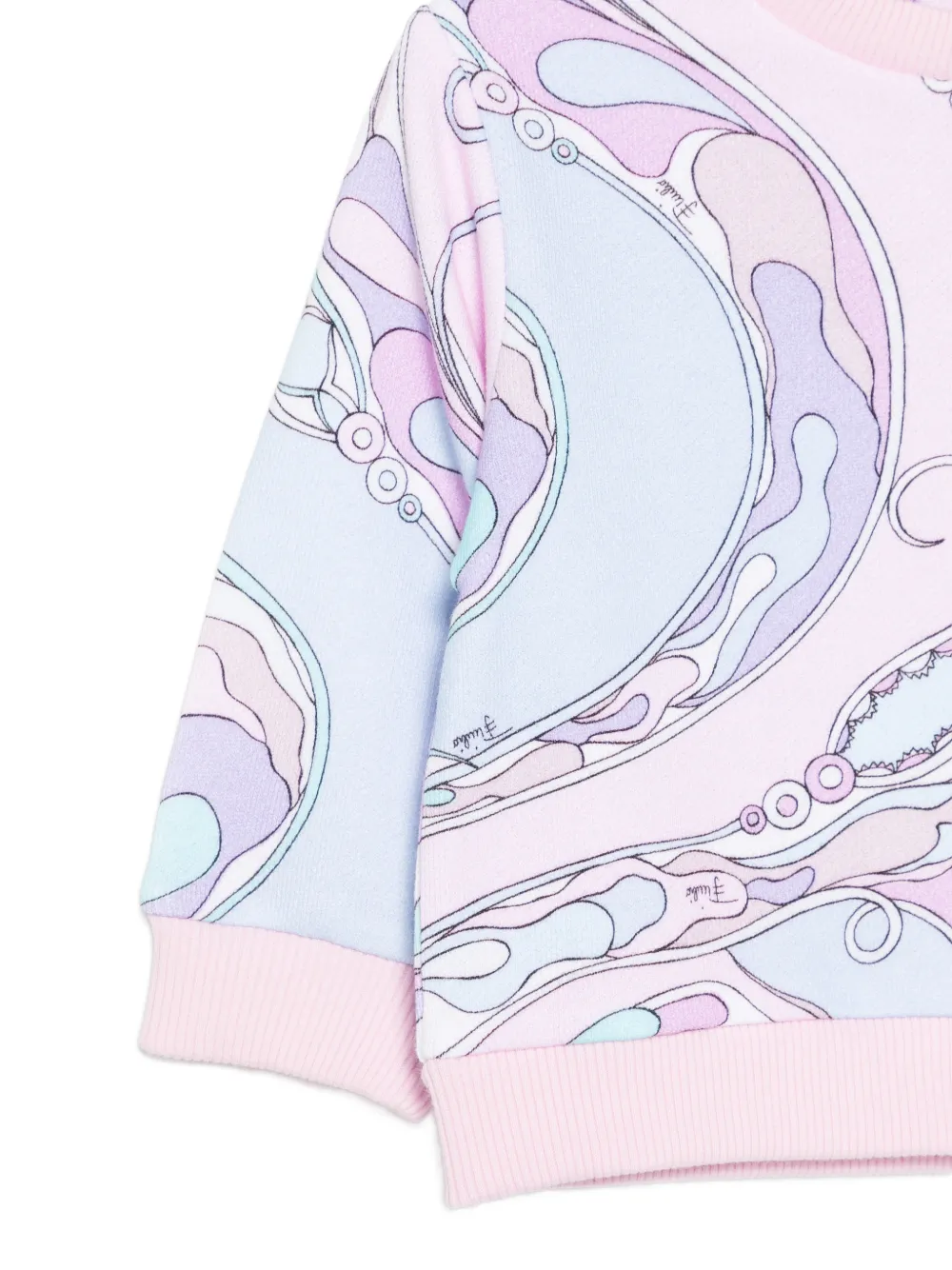  Pucci Junior Jersey Con Estampado Marmo - Rosa 
