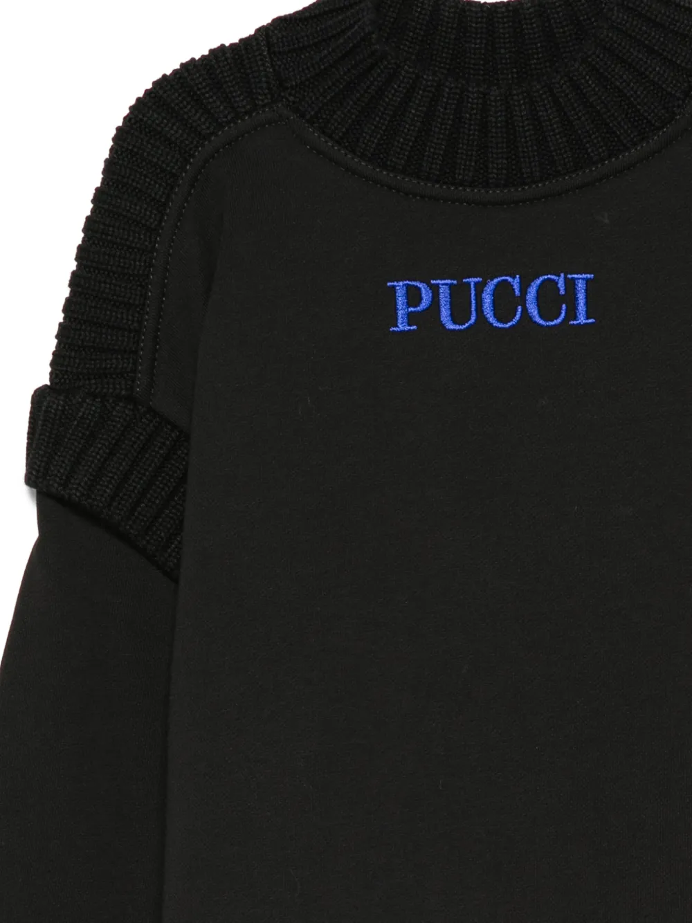 PUCCI Junior Trui met geborduurd logo Zwart