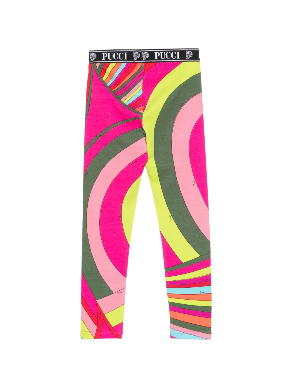 PUCCI Junior Legging met abstracte print en logoband Roze