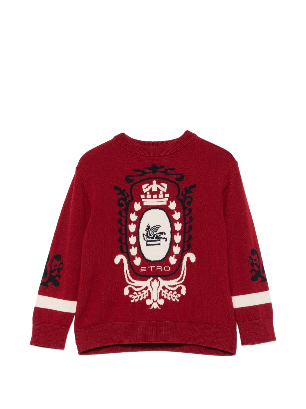 ETRO KIDS Pegasus-knit sweater - Rosso