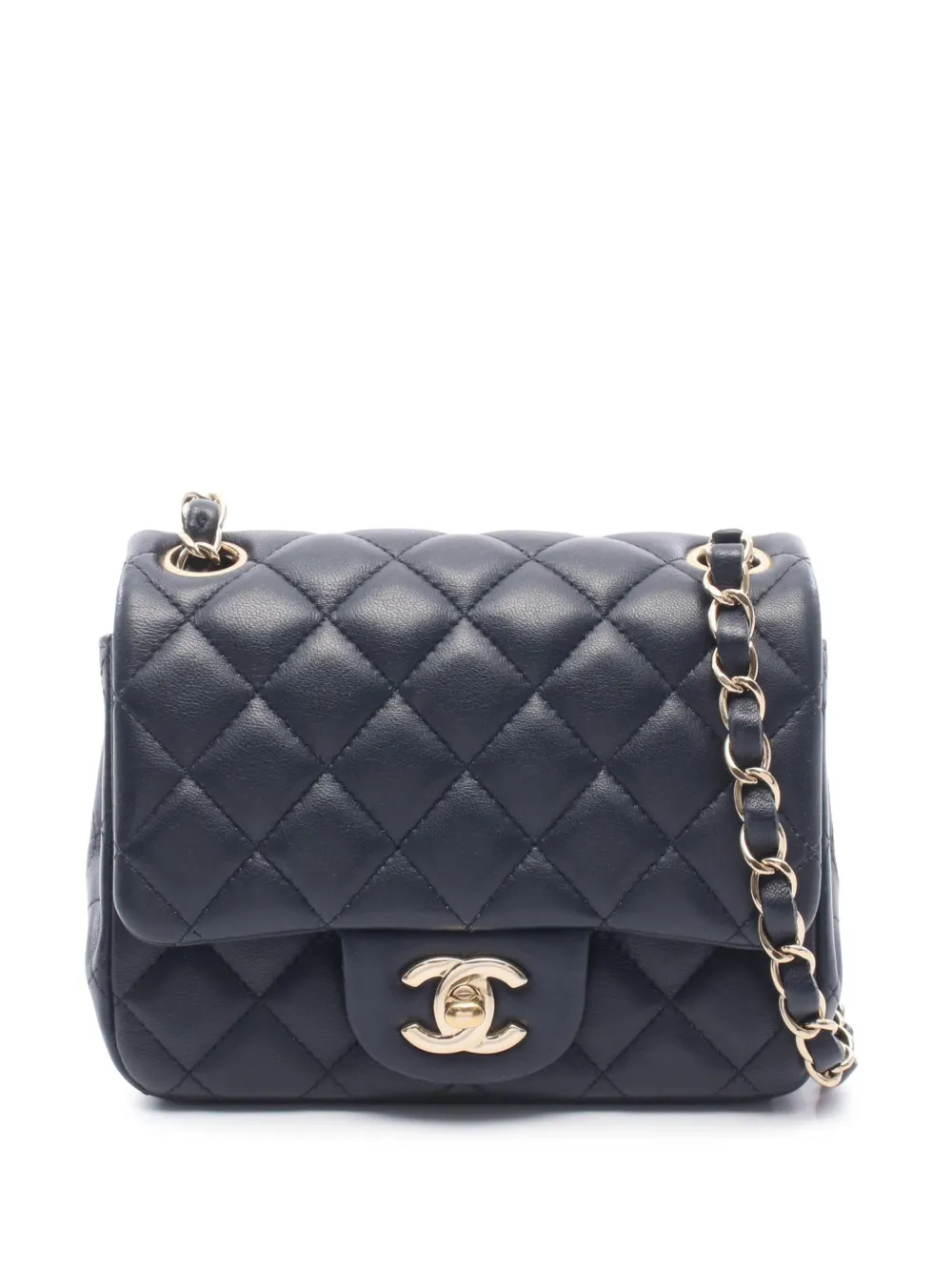 CHANEL Pre-Owned 2019 Mini Lambskin Flap shoulder bag - Blu