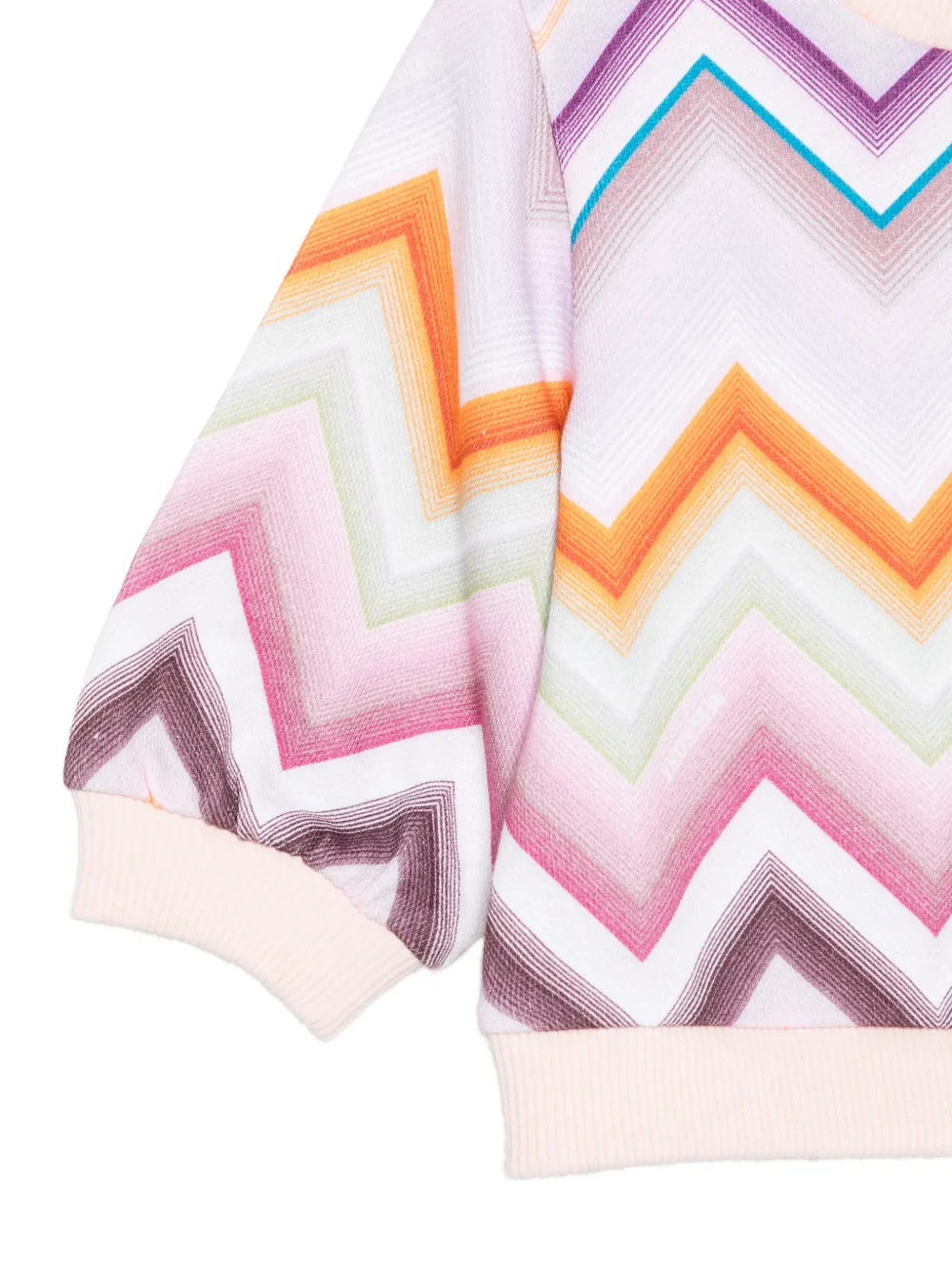 Missoni Kids Sweater met zigzag-patroon Roze