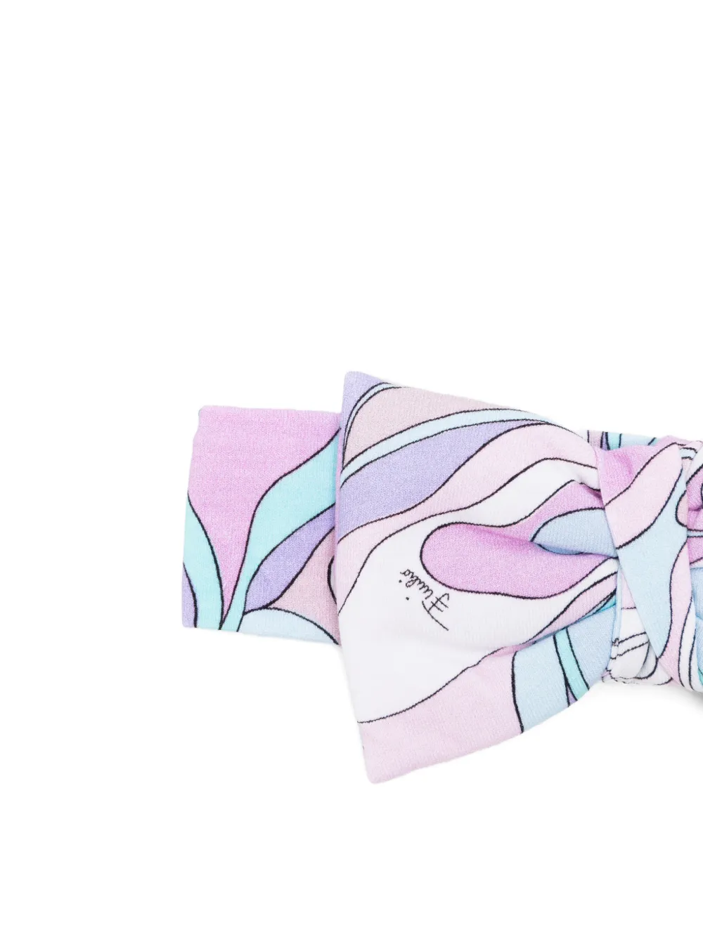 PUCCI Junior Haarband met Iride-print en strik Roze