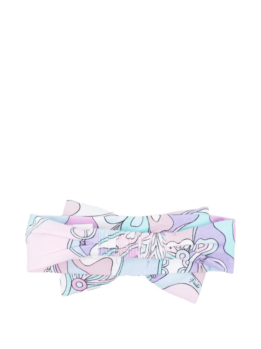 PUCCI Junior Haarband met Iride-print en strik Roze