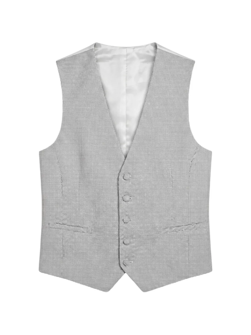 ETIEM TEXTIL S.L. micro-patterned V-neck waistcoat - Grau