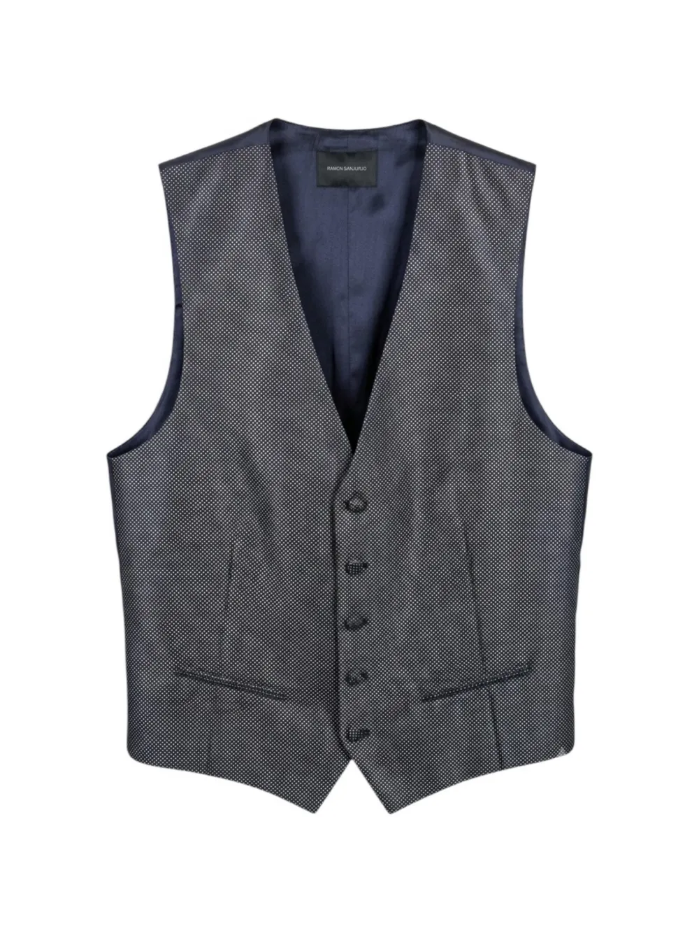 RAMON SANJURJO polka-dot waistcoat - Blu