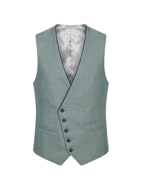 ETIEM TEXTIL S.L. asymmetric-fastening textured waistcoat