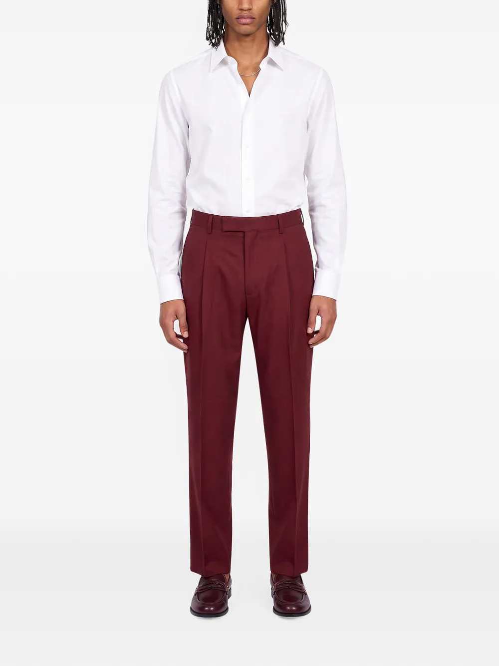 Costumein Vincent Timisoara pantalon met plooien Rood