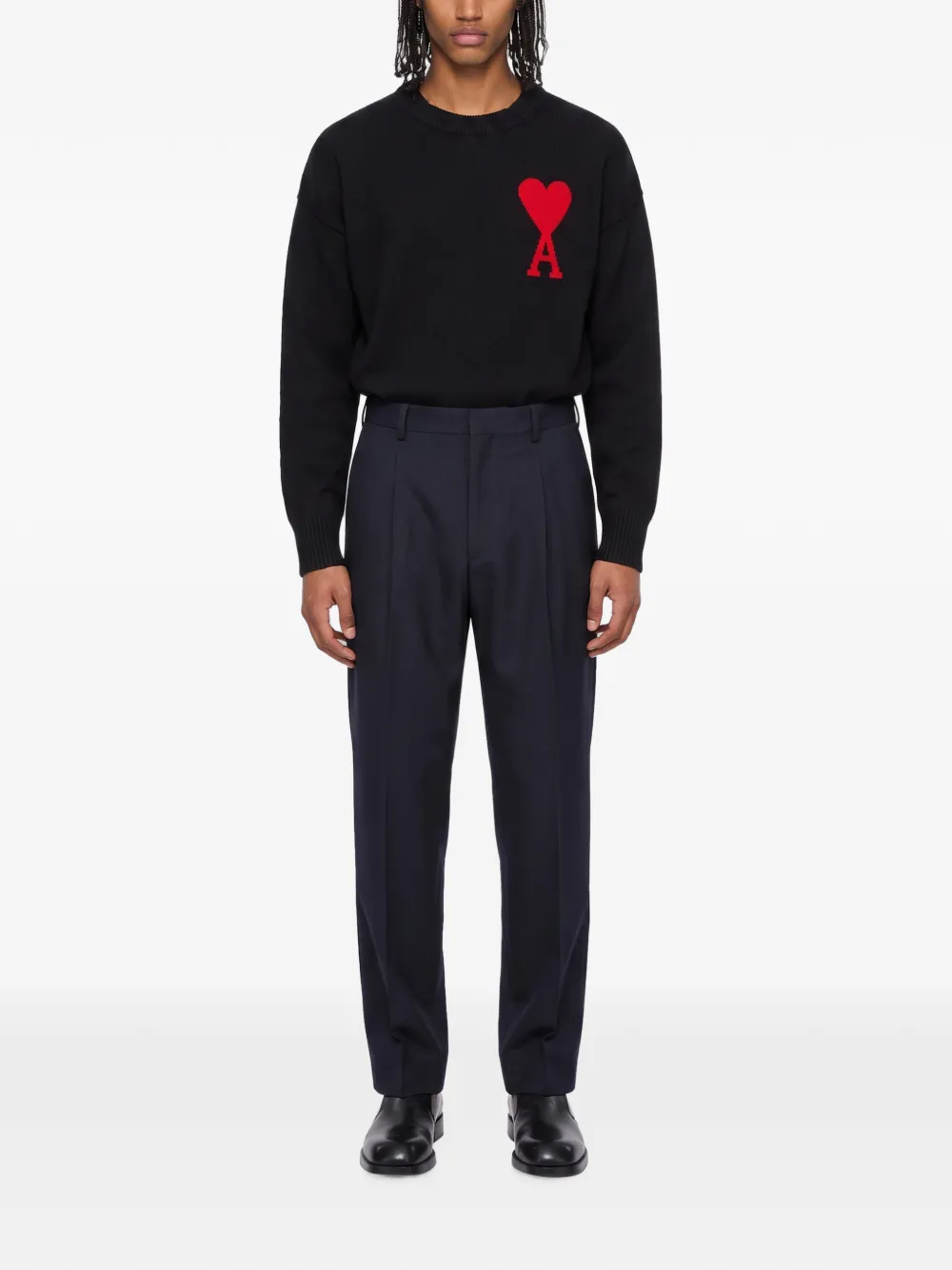 Costumein Vincent Dallas plooibroek met rechte pijpen Blauw