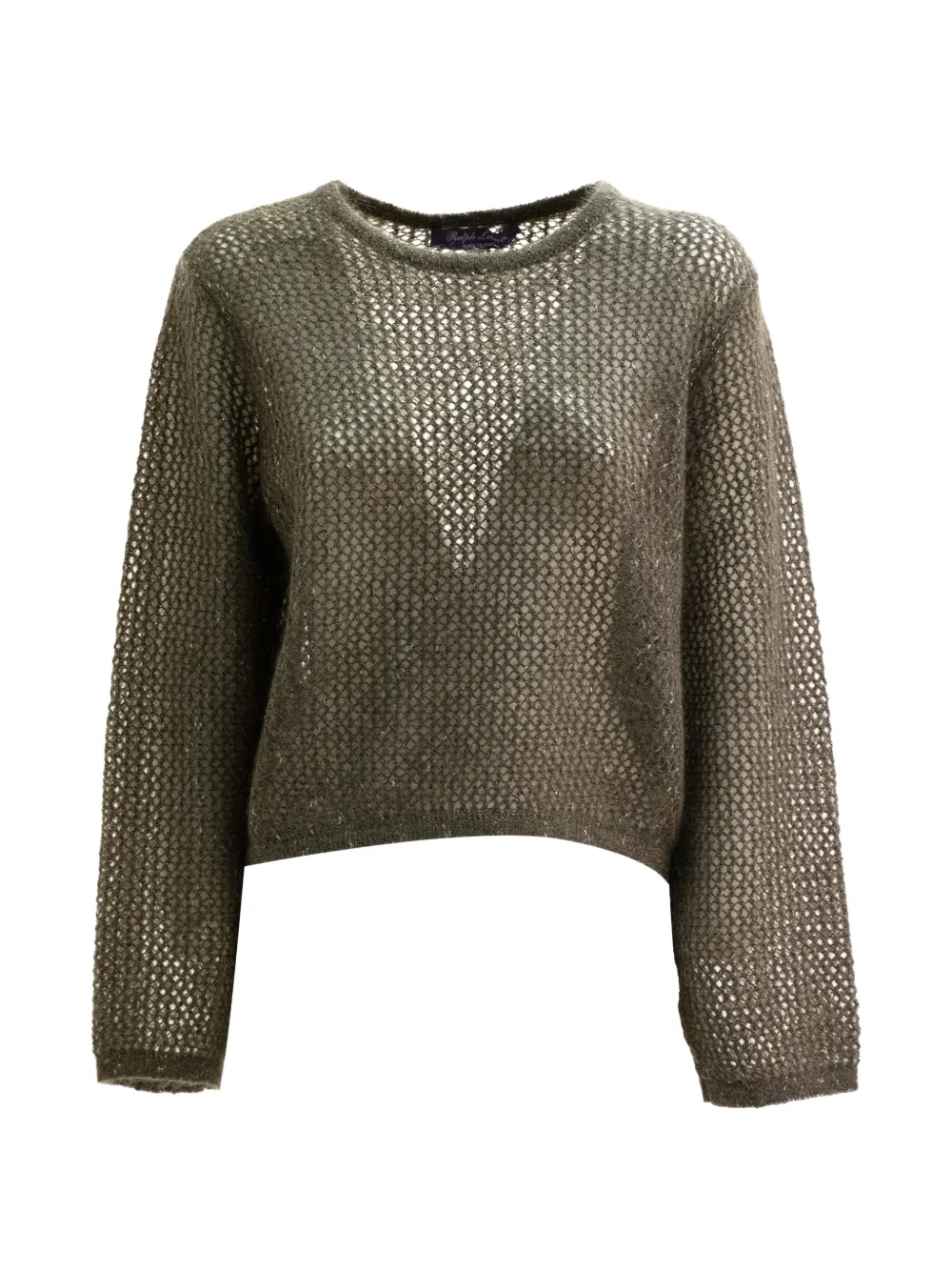 Ralph Lauren Collection open-knit long-sleeve sweater - Verde