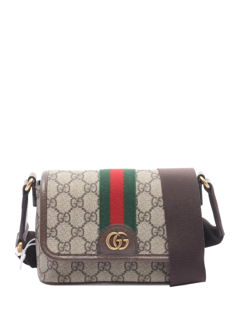 Gucci Pre-Owned 2016-2026 GG Supreme Ophidia Web crossbody bag - Toni neutri