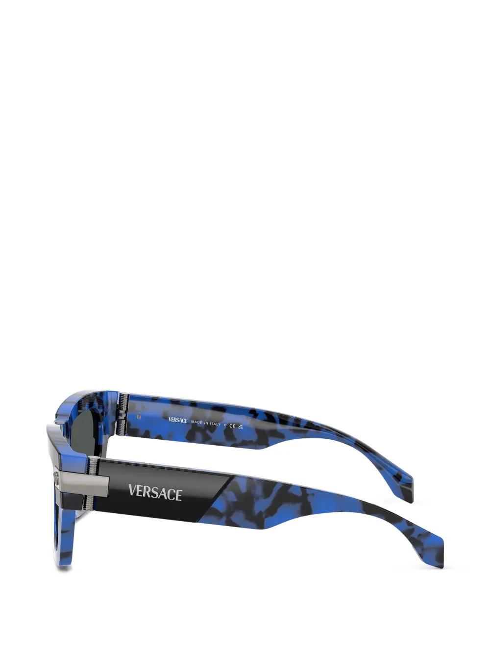 Versace Eyewear Medusa zonnebril met rechthoekig montuur Blauw