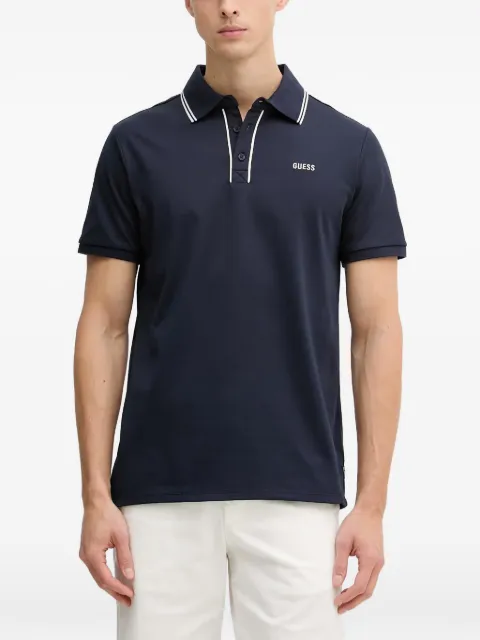 GUESS USA piqué-texture tipped polo shirt