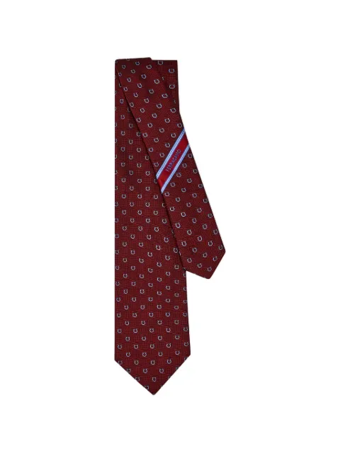 Ferragamo Gancini jacquard tie