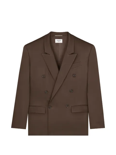 Saint Laurent double-breasted silk blazer