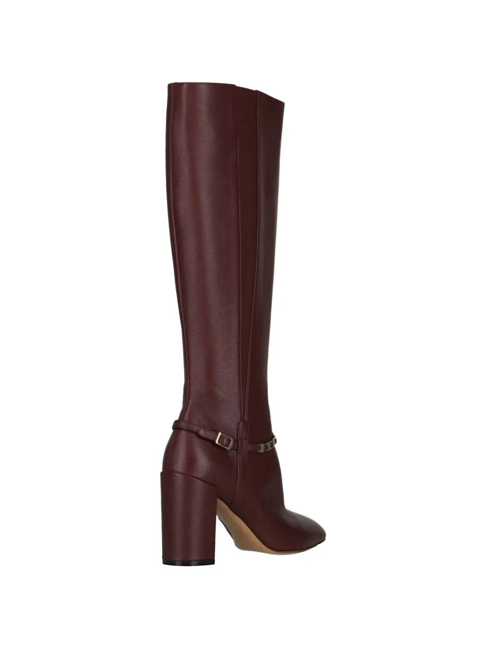 Ferragamo Gancini chain-link knee-high boots Rood