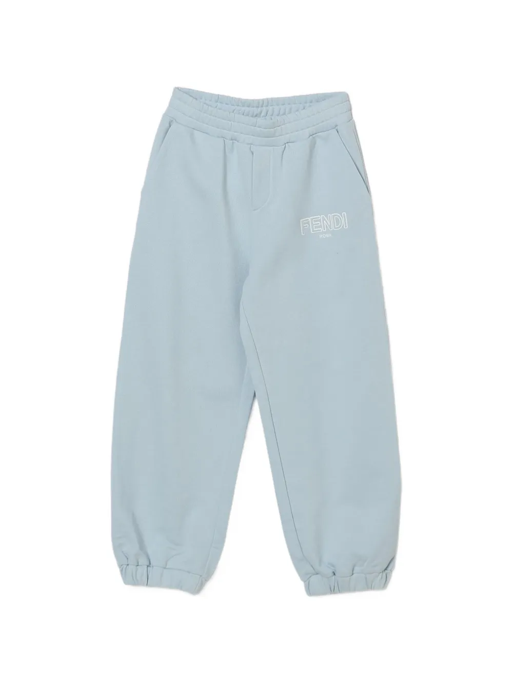 Fendi Kids logo-embroidered track pants - Blu