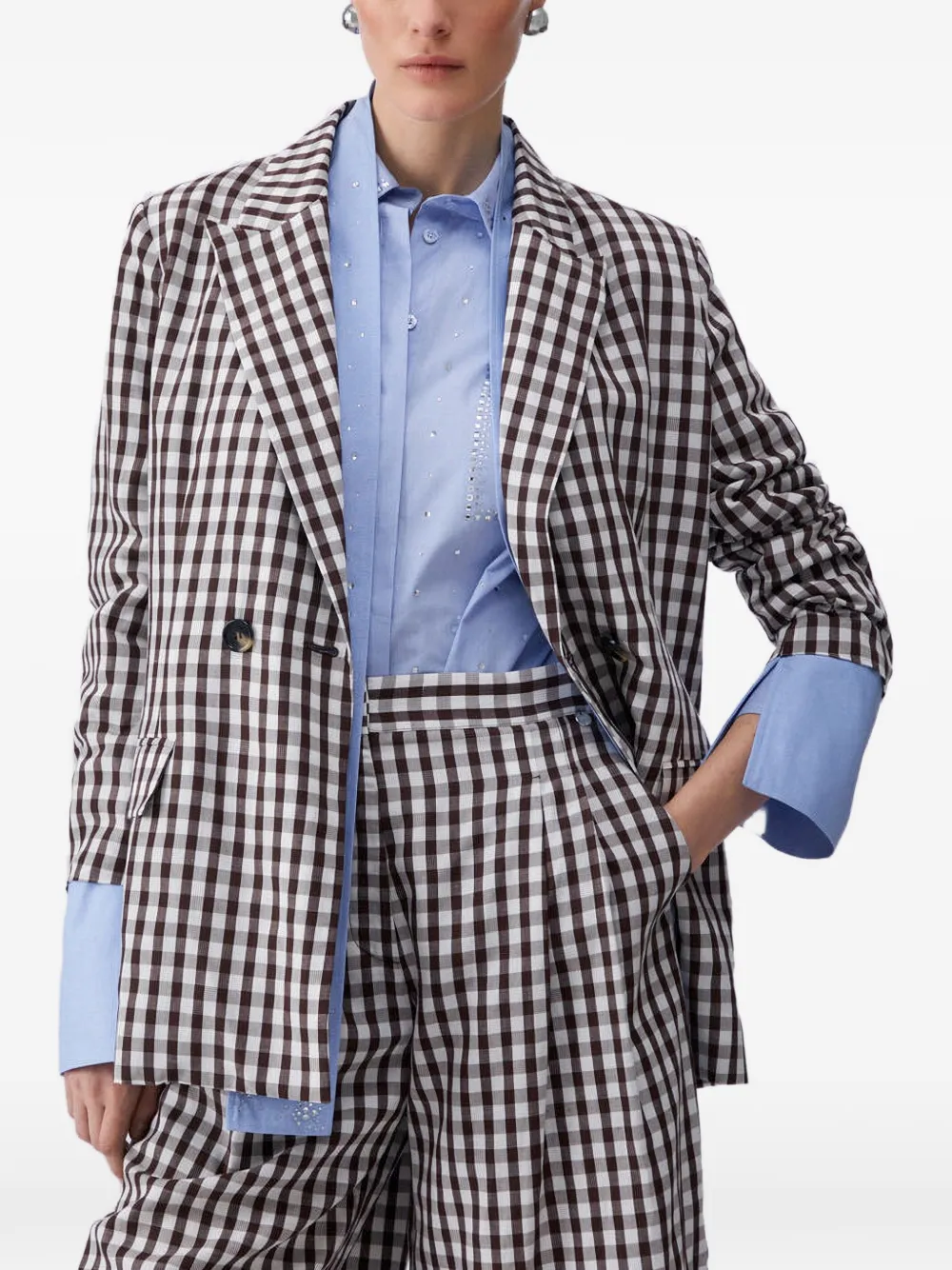 LIU JO Blazer met dubbele rij knopen Bruin