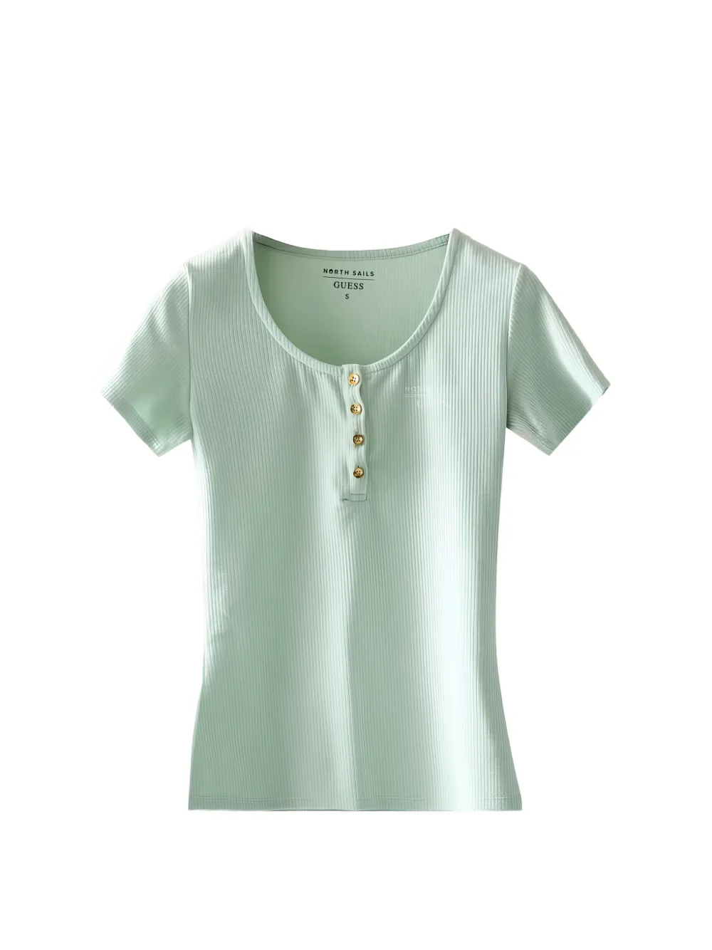 GUESS USA x North Sails ribbed-knit T-shirt - Verde