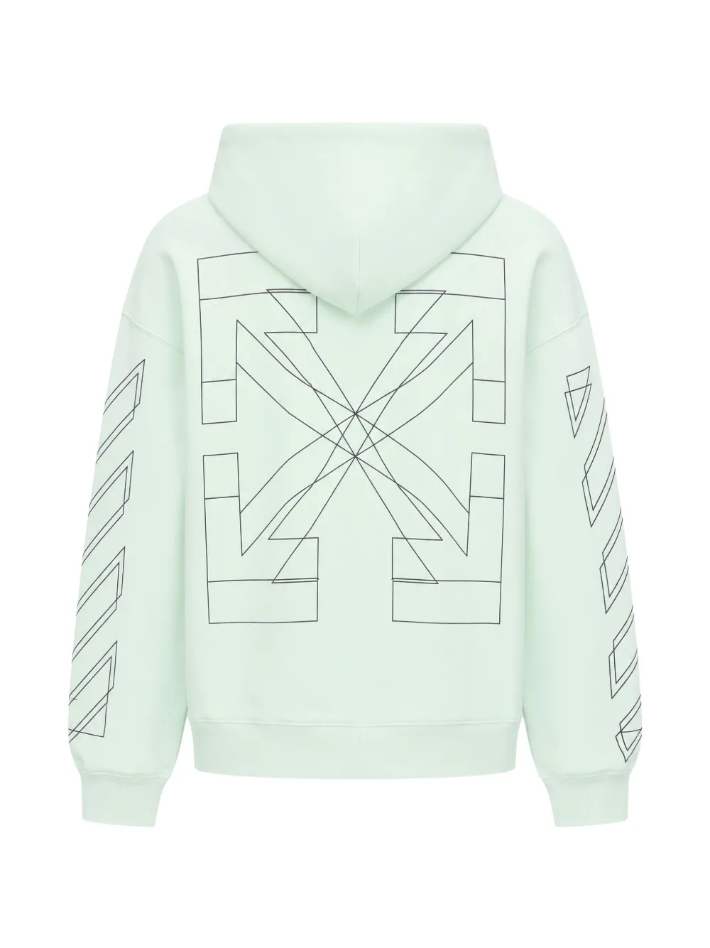 Off-White Outline Double Arrow Skate hoodie Groen