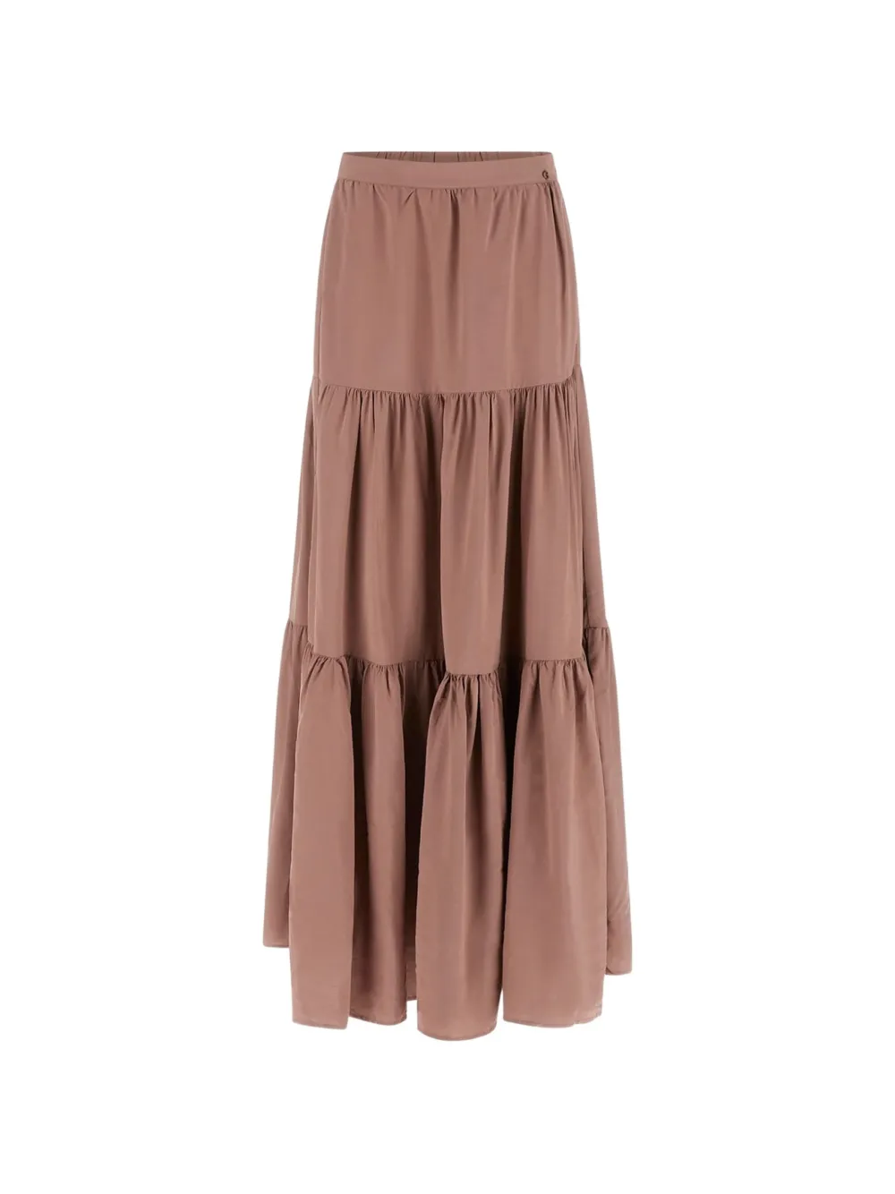 GUESS USA tiered gathered maxi skirt - Marrone