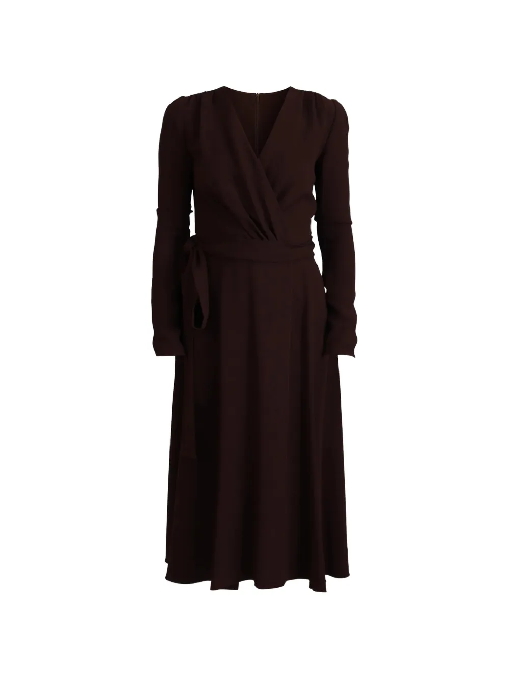 Dolce & Gabbana Abito midi a portafoglio - Marrone