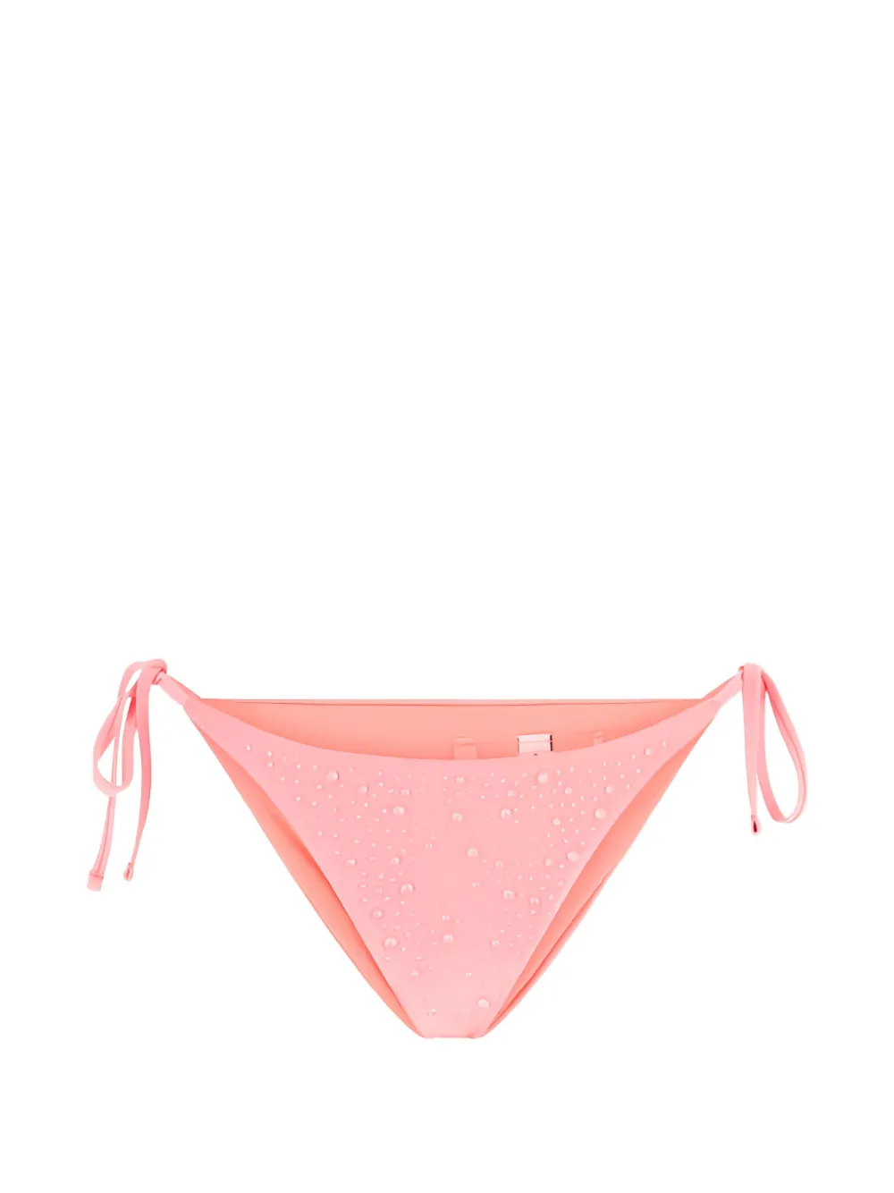 GUESS USA rhinestone-embellished side-tie bikini bottoms - Rosa
