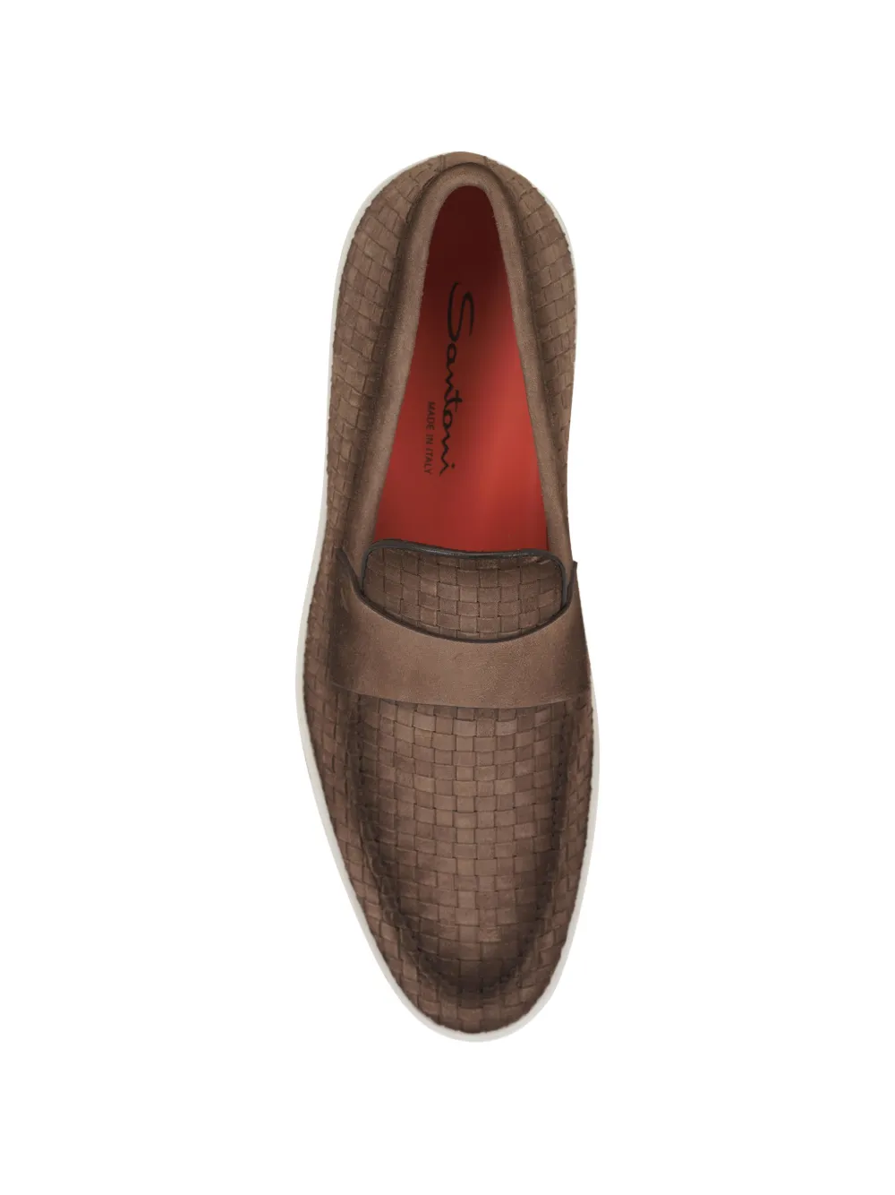 Santoni woven leather loafers Bruin