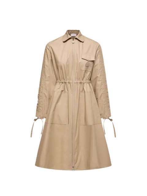Moncler drawstring-waist zip-up midi dress