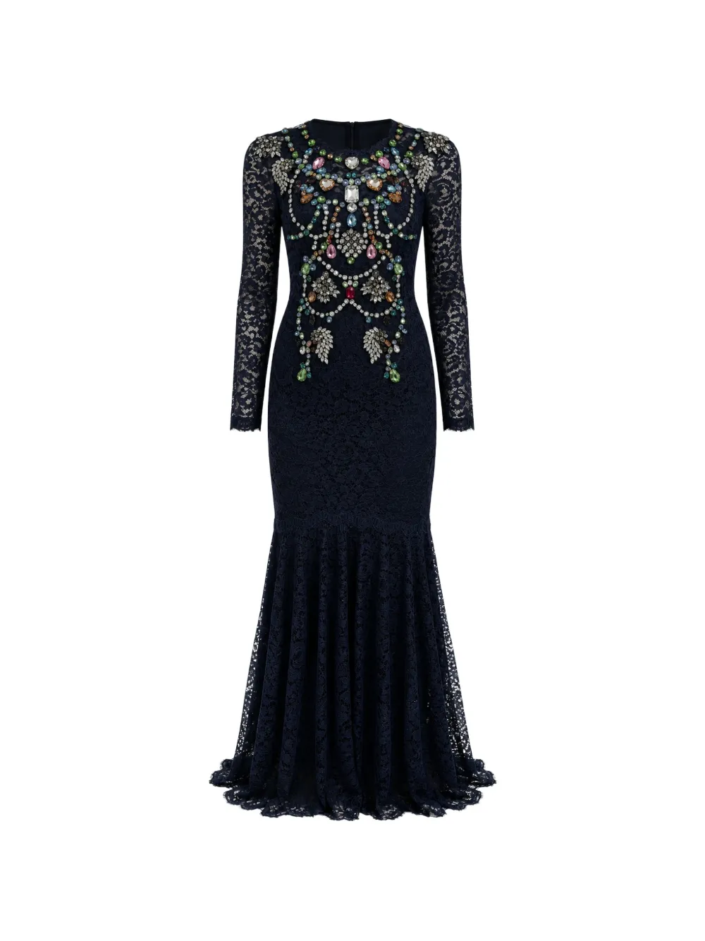 Dolce & Gabbana Abito lungo con decorazione - Blu