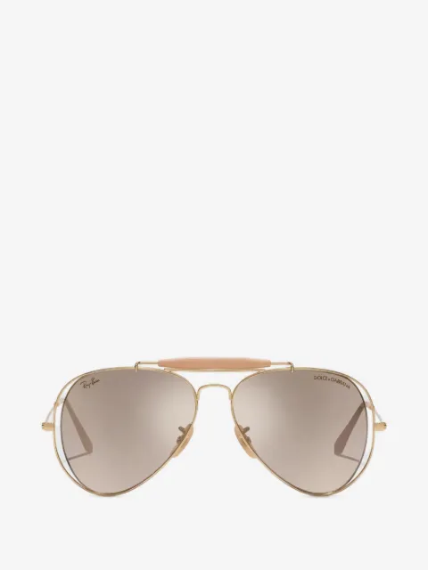 Dolce & Gabbana Eyewear lentes de sol con armazón doble estilo piloto en colaboración con Ray-Ban